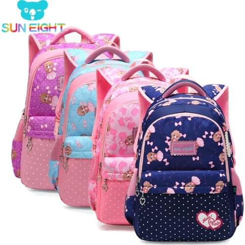 SUN EIGHT 18/15.5 inch Girl School Backpack School Bags For Teenage Girls Big Capacity Kid Shoulder Bag For Girl NEW 2018