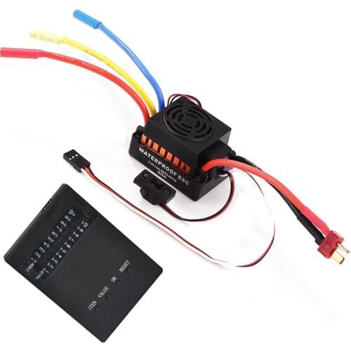 WG Waterproof 60A RC Brushless ESC BEC Car Parts Electric Speed Controller with 5.5V 3A BEC for 1/10 RC Car Truck