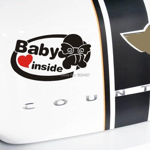 Newest Design Funny Car Sticker Intel Style Baby Inside Decal for Toyota Ford Chevrolet Volkswagen Tesla Honda Hyundai Kia Lada