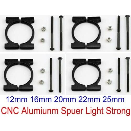 4pcs CNC Aluminum Superlight 12mm 16mm 20mm 22mm 25mm Carbon Fiber Arm Clamp for DIY Quadcopter Hexacopter Multirotor