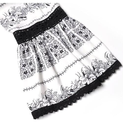 High Quality Vintage Elegant Women Retro Print Lace Flare Sleeve Spring Summer Boho Runway Designer Long Dresses