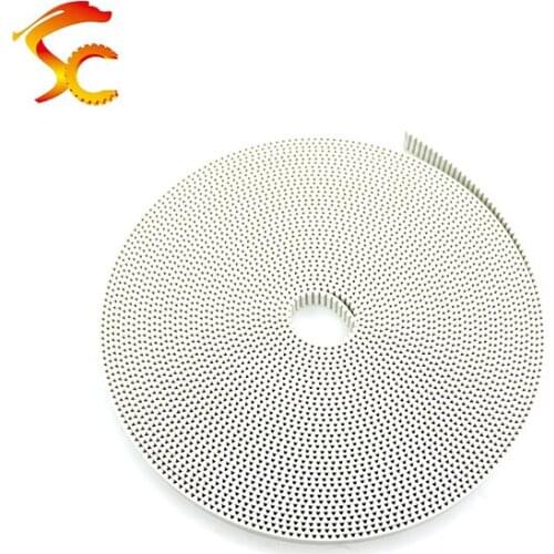 10meters/Lot HTD 5M 15MM PU open belt 5M timing belt width 15mm 5M-15MM Polyurethane with steel core Color White (Pitch=5mm)