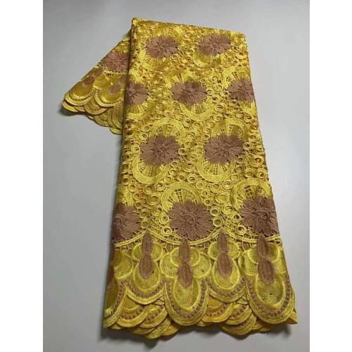 2021 Latest Nigerian French Swiss Voile Lace Fabric For Party African Guipure Net Lace Fabric Water Soluble Lace Fabric 5Yards