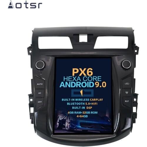 Aotsr Tesla 10.4“ Android 9.0 Vertical screen Car DVD Multimedia player GPS Navigation For NISSAN Teana 2013-2018 stereo carplay