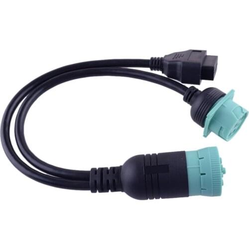 Car OBD2 Truck Y Splitter Cable Adapter Connector Accessories Fit for J1939 9 Pin Male to Female And 16Pin long