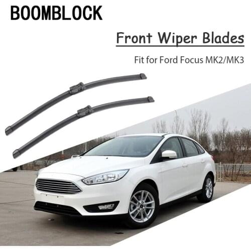 BOOMBLOCK 2pcs Car Accessories Windscreen Rubber Original Wiper Blades Arm Kit For Ford Focus 2 3 MK2 MK3 Hatchback Sedan