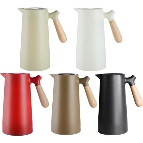 1L Large Capacity Thermal Insulation Kettle Household Thermal Insulation Pot Glass Liner Hot Water Bottle Gifts for Wedding