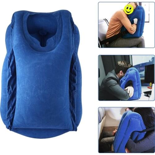 Travel Pillow Inflatable Pillows Car Air Pillow Soft Cushion Trip Portable Body Back Support Foldable Blow Neck Pillow For Sleep