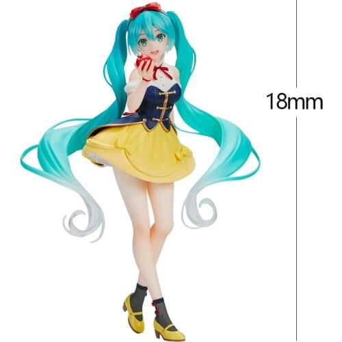 18cm Hatsune Miku snow White TAITO Action anime Figure Kawaii Collection Toy Doll Decoration Gift