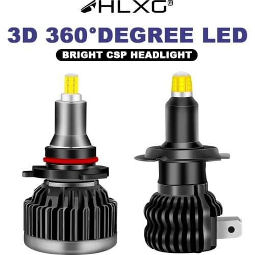 HLXG HB3 HB4 H8 H9 h1 led canbus car headlight 6000K 60W 20000LM 12V H1 h7 led bulb Light 9005 9006 360 lampada lamp CSP luces