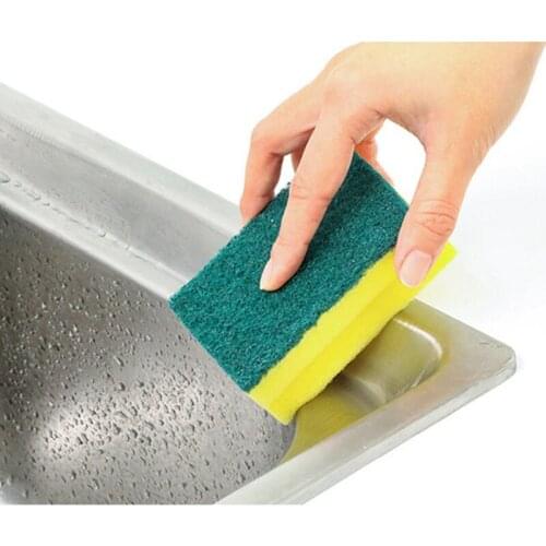 5Pcs High Density Sponge Kitchen Cleaning Tools Washing Towels Wiping Rags Sponge Scouring Pad Microfiber Dish Cleaning Cloth