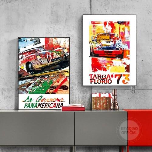 LE MANS Car Classic Car Supercar Poster Painting Print On Canvas Wall Decor For Bar Pub Metal Crafts Retro MONACO Poster Custom