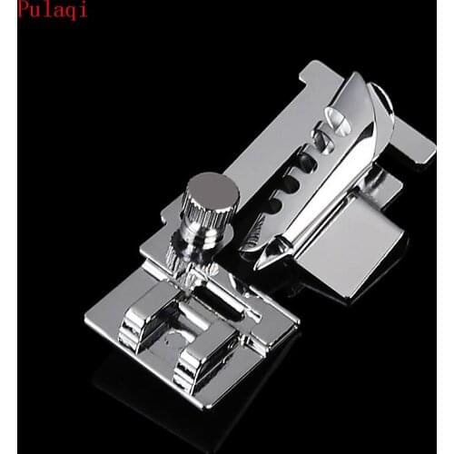 Pulaqi Sewing Machine Presser Foot 6mm 4mm Edging Foots Metal Cloth Strip P. Lease R Walk CY-9907 Household Sewing Accessories