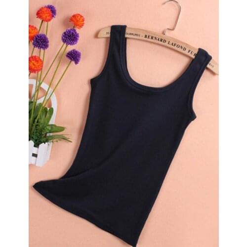 Summer Cotton U neck Women Tank Sleeveless Vest Tops & Camis