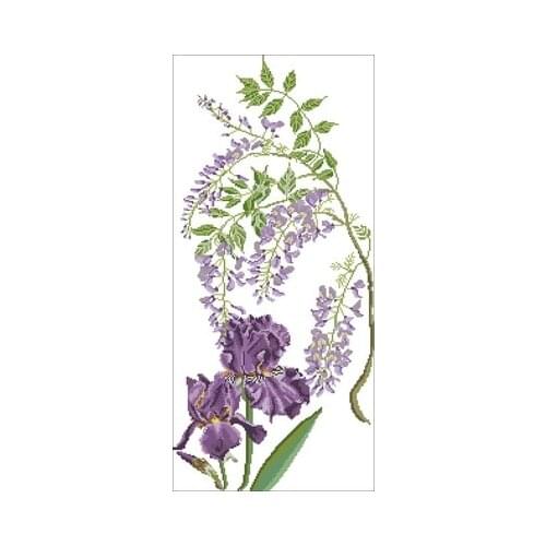 TG 825 Iris Needlework,For Embroidery,DIY 14CT Unprinted Arts Cross stitch kits Set Cross-Stitching Home Decor