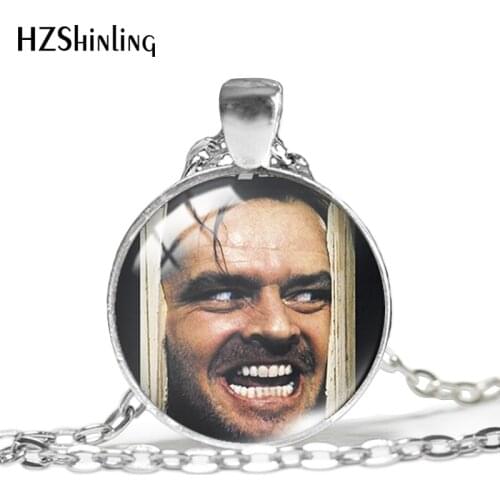 2019 New The Shining Pendant Horror Movie Necklace Round Glass Dome Handmade Jewelry HZ1