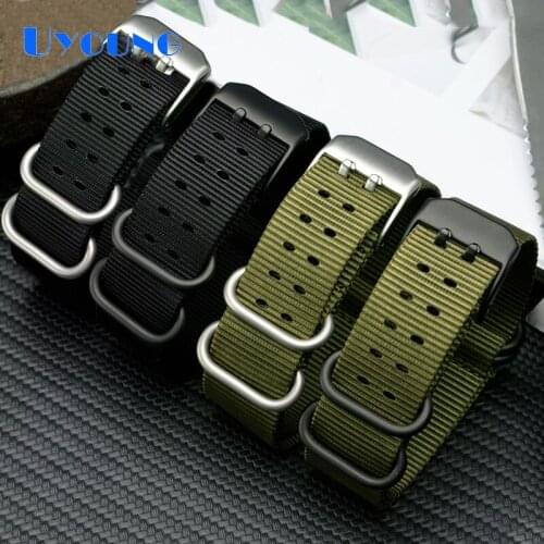 New Arrival Militar nato watch strap Striped Simple replacement nylon watch band bracelet watch accessories waterproof 280mm men