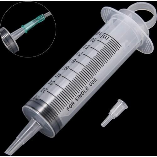 1 Set 100ml Disposable Syringe Refilling Measuring Syringe With 1m Tube For Injectors Ink Hydroponics Nutrient Measuring