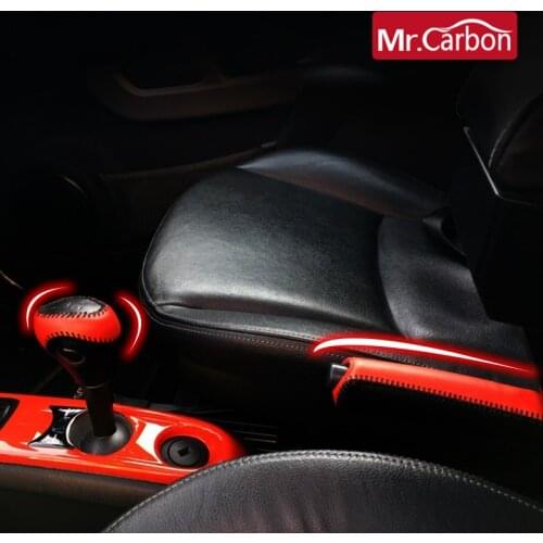 Car Hand-stitched Handbrake Shift lever protection leather cover For Mercedes smart 451 fortwo Car Modification Accessories
