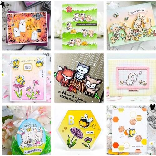 Animal flower Transparent Klare stempel und schneiden stirbt DIY Silikon Dichtungen Scrapbooking/Karte, Der/Fotoalbum Dekoration