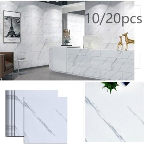 10/20pcs Marble Pattern PVC Floor Stickers 30x30cm Home DIY Decoration Wall Waterproof Floor Wall Living Room Bathroom Wallpaper