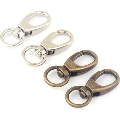 11mm Silver Swivel Clasp Claw,Dog Collar Lobster Clasp Purse Bag Strap Clip Handbag Webbing Leather Craft Key Ring Supplies DIY