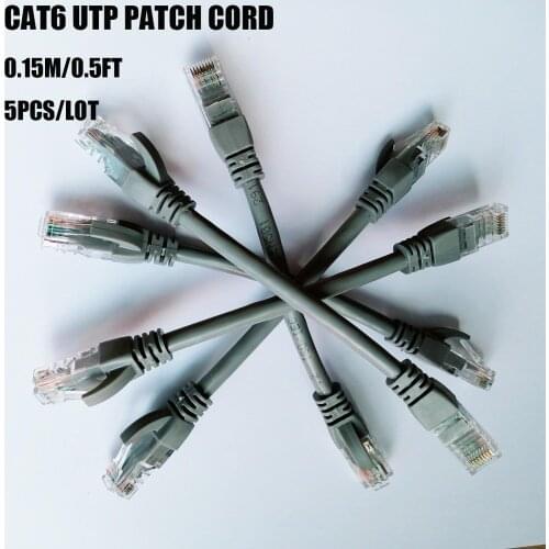 5pcs/lot 0.5FT Ethernet Cable RJ45 Cat6 Lan Cable UTP Network Cable for Patch Cord for Modem Router wire Cable 1000mbps internet