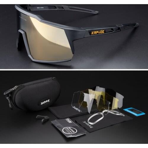 Kapvoe Cycling Sunglasses Men Bicycle Photochromic Goggles MTB Road Bike Protection Glasses Cycling Outdoor Sports UV400 Eyewear