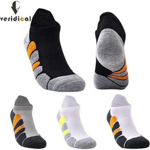Sport Ankle Boat Socks Cotton Thick Outdoor Basketball Bike Running Football Breathable Colorful Non-Slip No Show Socks Hot Sell