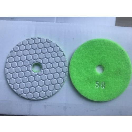 Dry Polishing Pad 4 inch (100 mm) Granite Marble Engineered Stone Ceramic Honeycomb Resin Circle Polishing Wheel 6 Pcs/lot