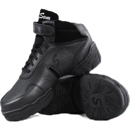 Genuine Leather Ballroom Girl Shoes for Kids Fashion Jazz Dancing Shoes 2020 Women Soft Bottom Sneakers Modern Dance Shoes New