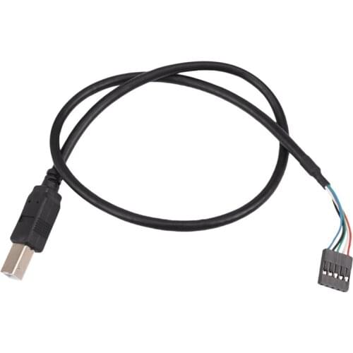 USB 2.0 Type B Male to Dupont 5 Pin Female Header Motherboard Cable Cord(50cm)