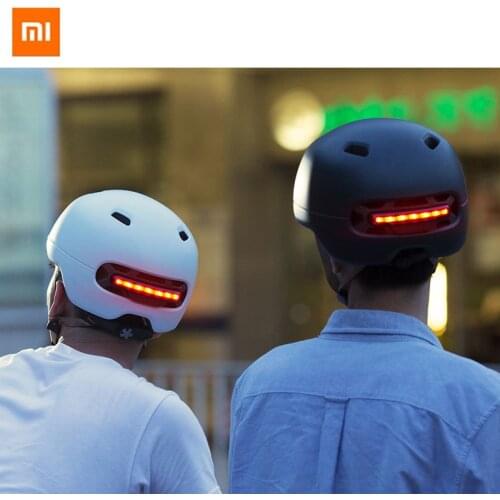 Xiaomi Smart4u Waterproof Bicycle Smart Flash Helmets Matte Long Use Helmet Back Light Mountain Road Scooter For Men Women