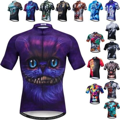 Weimostar 2021 Cartoon Cycling Jersey Men Mountain Bike Clothing Breathable Cycling Shirt Maillot Ciclismo Pro Bike Jersey Tops