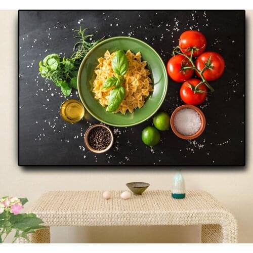 Grains Spices Fruit Vegetables Kitchen Cooking Canvas Painting Posters and Prints Cuadros Wall Art Food Pictures Living Room