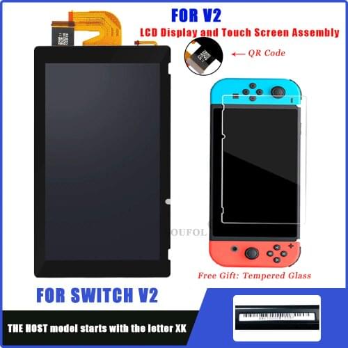 New V1 V2 Lcd Display + Touch Screen Full Screen Assembly Digitizer Replacement For Nintendo Switch NS Console Panel Repair Part