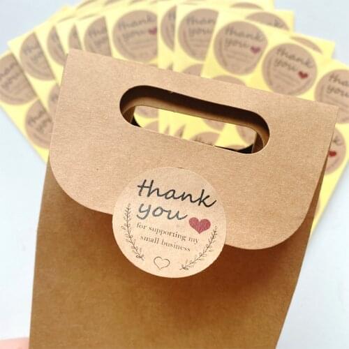 100pcs Round Sealing Sticker Kraft Adhesive Food Cake Label Wedding Invitation Scrapbook Stationery Party Decoration 3.5cm