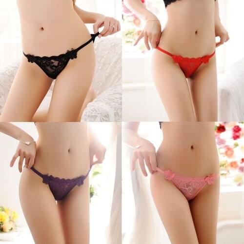 3 pcs Womens underpants female Underwear Womens lace shorts sexy lingerie cotton crotch plus size women low waist thong