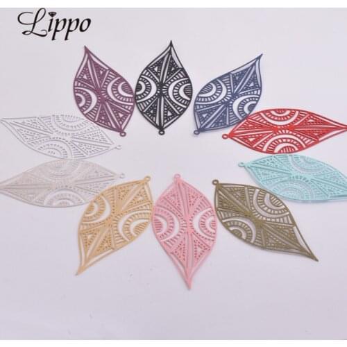 30pcs AB5394 25*58mm delicate Hollow Tree leaf Earring Pendant Big Leaf DIY Jewelry Findings Accessories