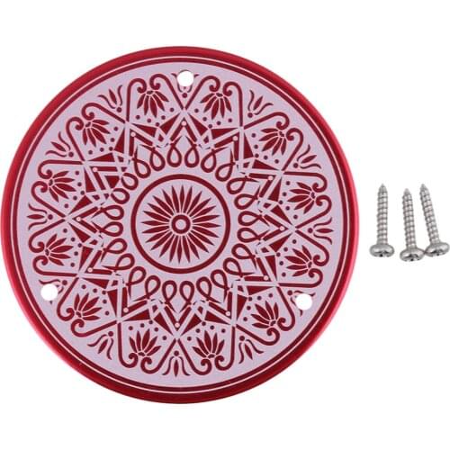 52mm Dia Alloy Electric Guitar Round Switch Cover Backplate Red