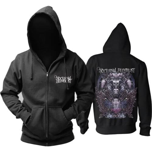 8 designs demon illustration Nocturnal Bloodlust zipper Sweatshirt Rock Cotton hoodies brand shell jacket death metal sudadera