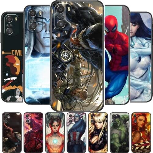 Venom Marvel Avengers cartoon Phone Case For XiaoMi Redmi Note 10 9 9s 8 7 6 5 A Pro s T Black Cover Silicone Back Pre style