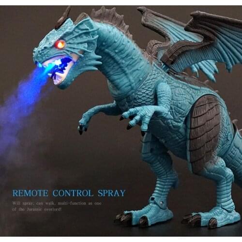 RC Dinosaur Remote Control Dragon Intelligent Real Life rc Animal Toy Spray Flame Dinobot Toys For Children Kids Gifts