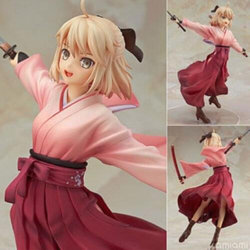 18cm Anime Figurines Fate KOHA-ACE Cherry Blossom Amber Saber PVC Action Figure Collection Model Toys Gifts