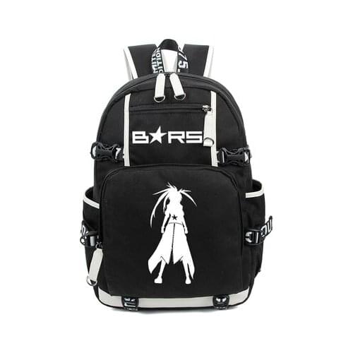 Hot Anime Black rock shooter Backpack Cosplay Fashion BRS Canvas Bag Luminous Schoolbag Travel Bags