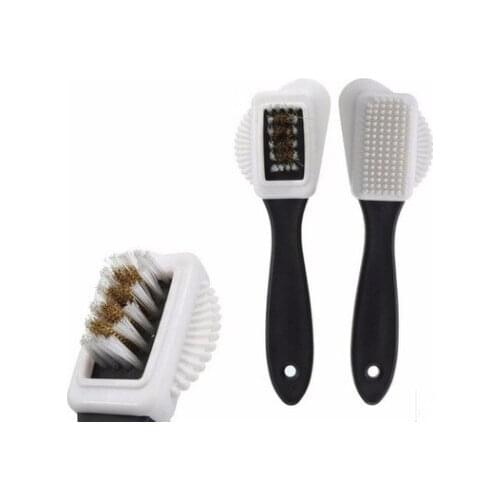 Hot sale 3 Sides black Cleaning Brush For Suede Nubuck Boots Shoes S Shape Shoes Cleaner