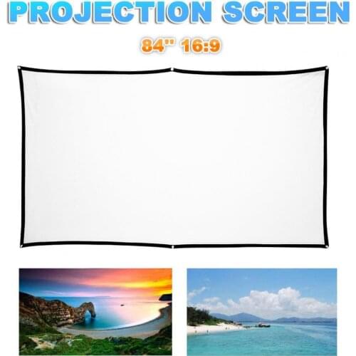 H84A 16:9 Metal Anti Light Curtain Home Outdoor Office Portable HD Projection Screen