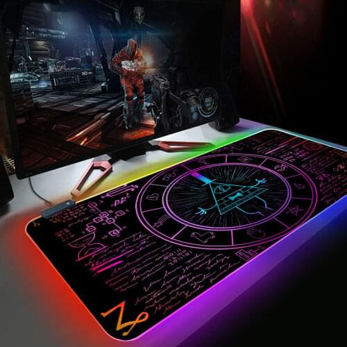 Game Mousepad RGB Personality Mathematician Digital LED Game Accessories Computer Keyboard Carpet Pad PC laptop Gamer mousepad
