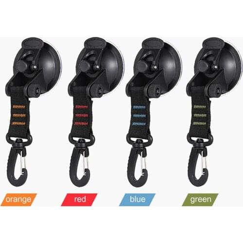 Outdoor Camping Hiking Suction Cup Anchor Securing Hook Household Travel Portable Carabiner Tie Down Hooks Fix Accessories