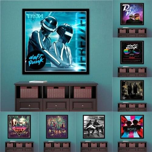 Oil Painting Daft Punk Starboy Bangalter Art Rap Music Album Star Poster Prints Canvas Wall Pictures For Living Room Home Decor